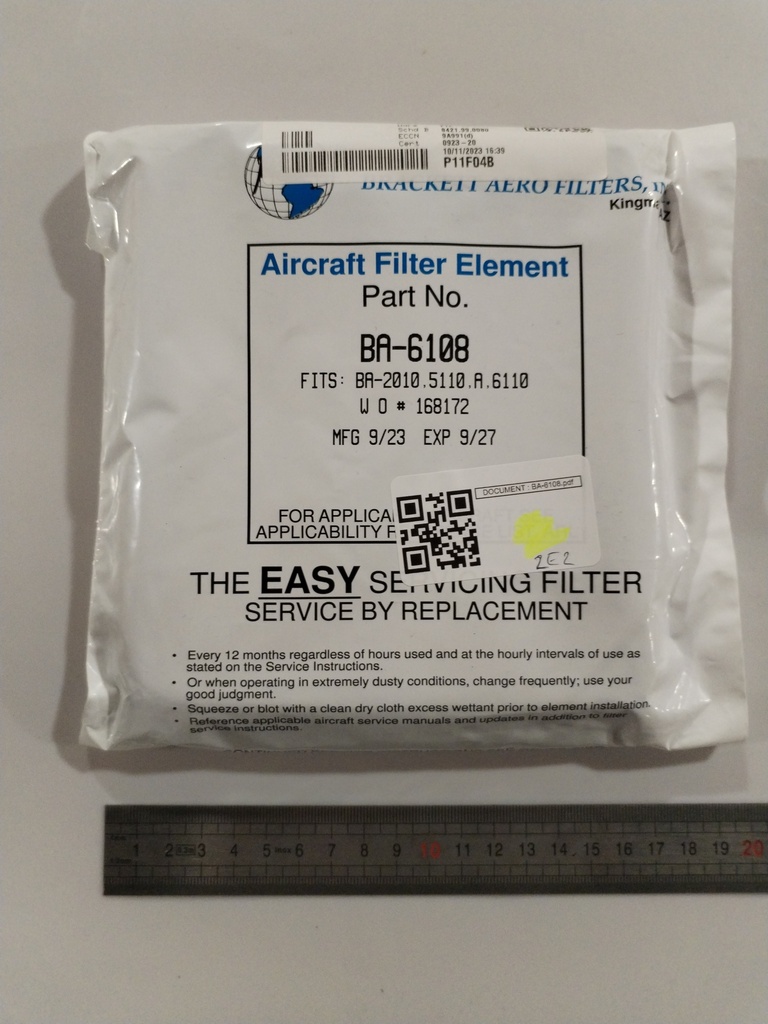 BA6108 -- Air filter element