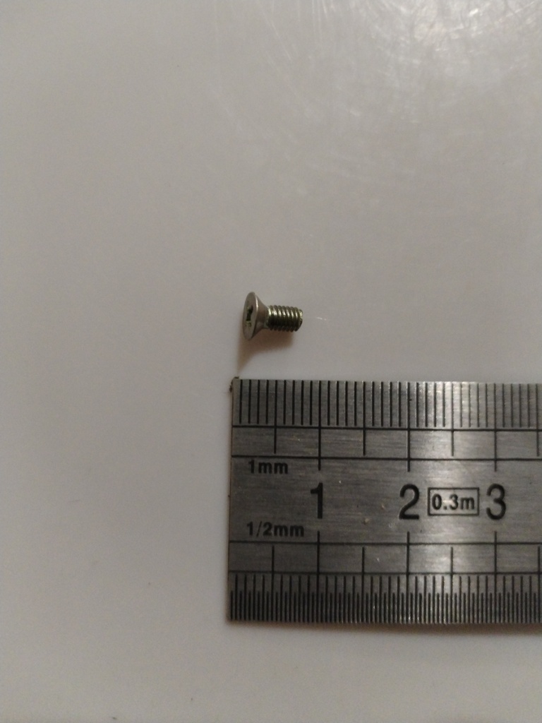 DIN965-AM3X6-YZP -- Screw, recessed countersunk flat head